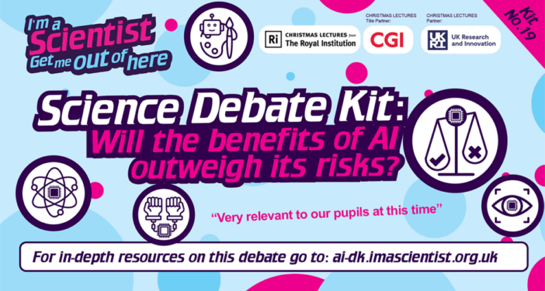 The cover of an I'm a Scientist debate kit about AI