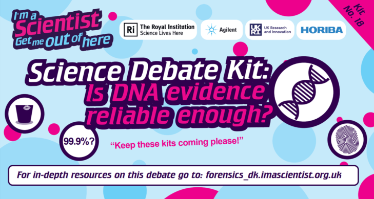 The cover of an I'm a Scientist debate kit about DNA