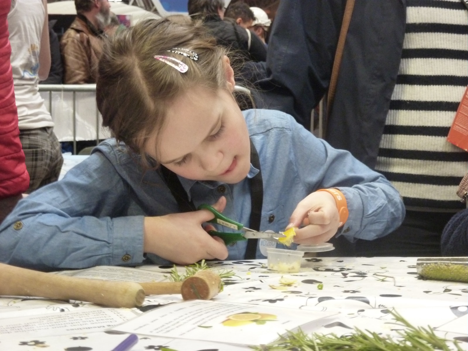 A girl making medicine